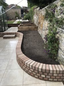 Curved planting wall Bristol Garden Design