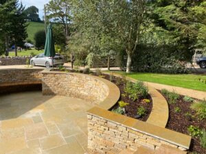 Cotswold stone garden project wall