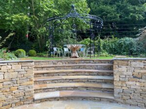 Beautifully laid steps using Cotswold stone garden materials