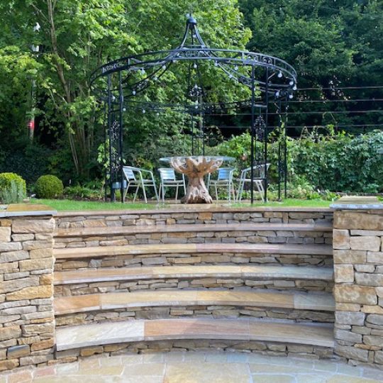 steps of Cotswold stone garden project Beautifully laid steps using Cotswold stone garden materials